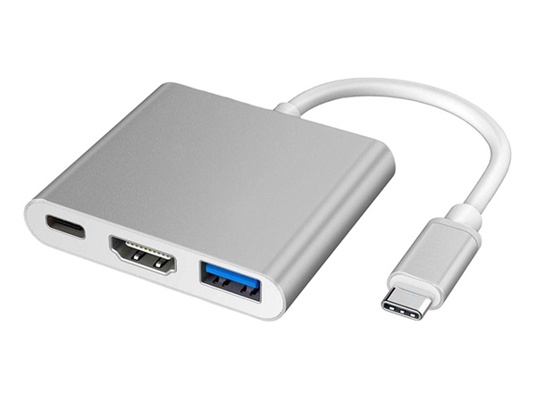 Adaptér 3v1 hub usb-c usb 3.0 hdmi 4k