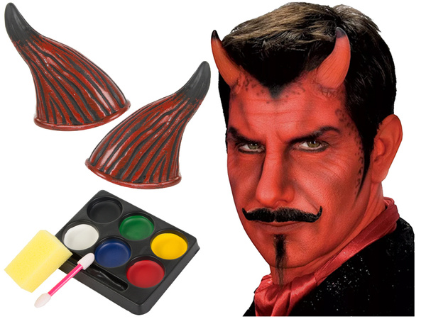 Ďábelský make-up sada halloween make-up rohy převlek