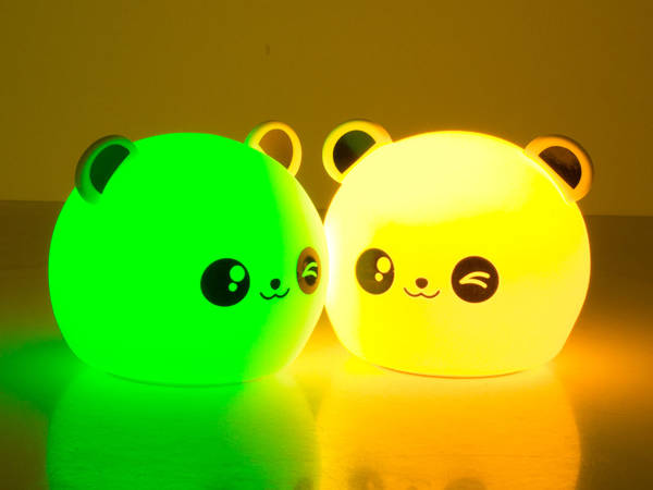 Dětské noční světlo panda rgb led dálkové ovládání usb