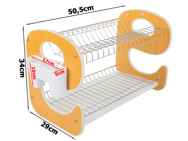 Dvoupatrový stojan na sušení v myčce nádobí