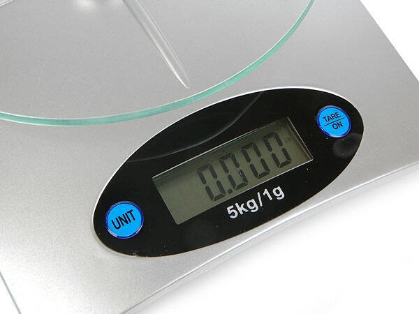 Elektronická kuchyňská váha přesný displej 5 kg/1g lcd displej