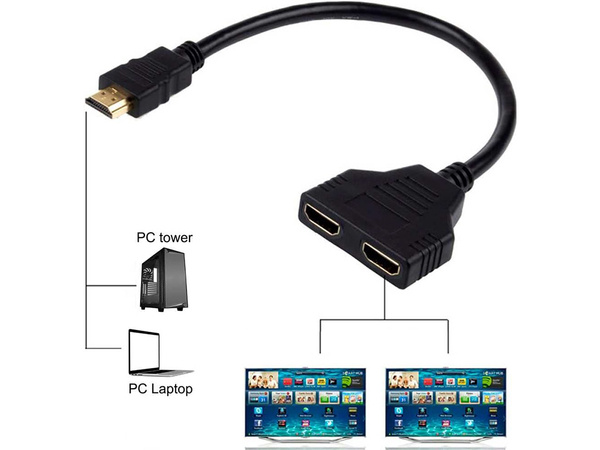 Hdmi splitter splitter 2 porty fhd