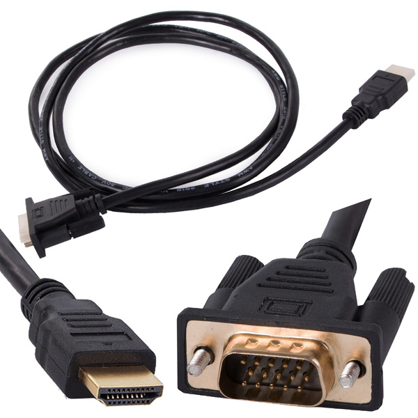 Kabel vga - hdmi 1,3 m zlaté full hd konektory d-sub kabel