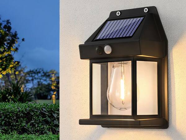 Solární lampa se soumrakovým senzorem pohybu 3 režimy vodotěsná 600 lm