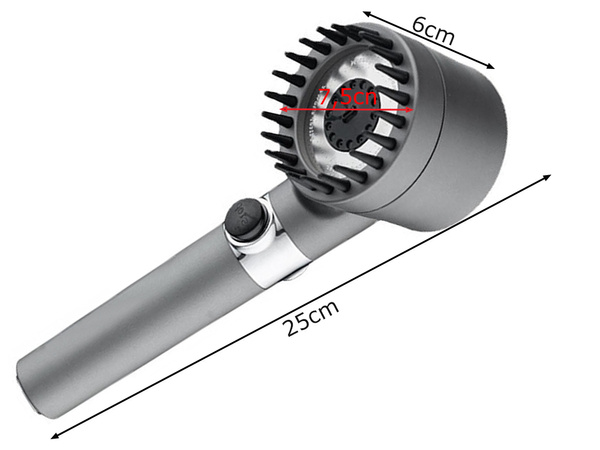 Sprchové sluchátko 3 režimy s vyměnitelnou funkcí zastavení filtru úsporné