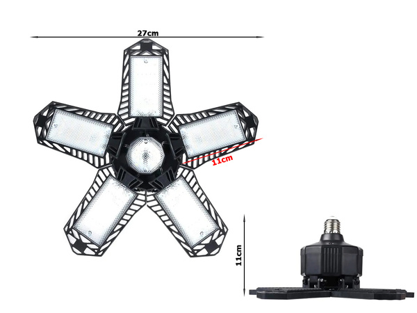 Stropní skládací dílenská lampa e27