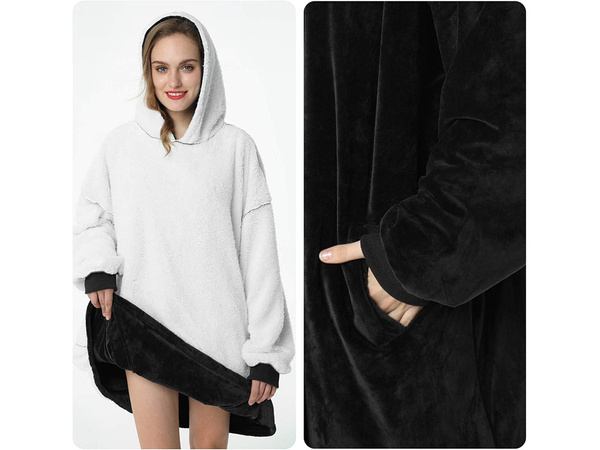 Teplá mikina oversize deka xxl 2v1 tlustý fleece