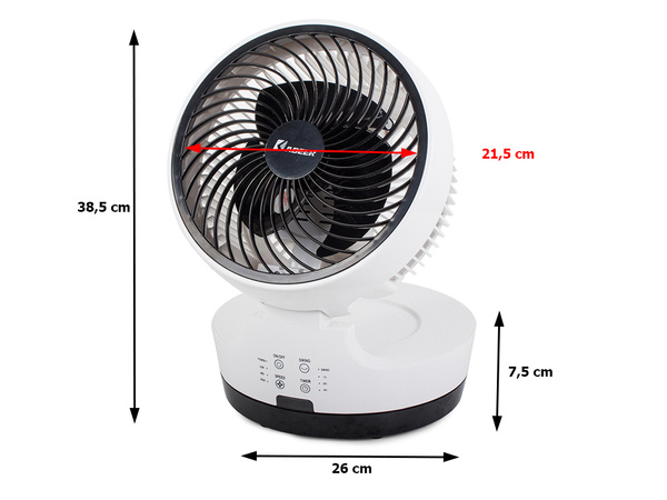 Tichý stolní ventilátor + dálkové ovládání