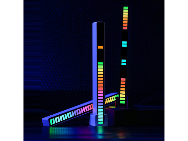 Usb vedl zvuková odezva vícebarevný neonový pásek rgb vedl blikající baterii