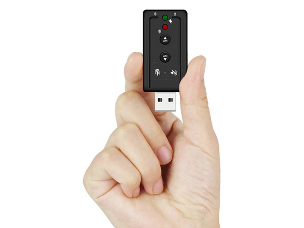 Zvuková karta usb 7.1 mikrofonní konektor pro sluchátka