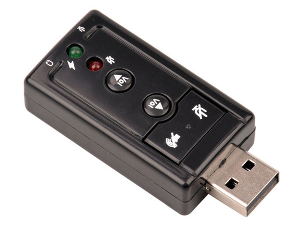 Zvuková karta usb 7.1 mikrofonní konektor pro sluchátka