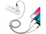 3v1 usb kabel pro telefon lightning kabel iphone micro usb typ-c 1,2 m