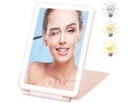 Led osvětlené make-up zrcadlo skládací cestovní zrcadlo