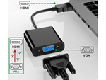 Převodník adaptér hdmi na vga d-sub kabel černý