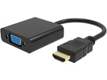 Převodník adaptér hdmi na vga d-sub kabel černý