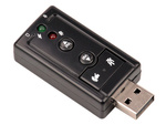 Zvuková karta usb 7.1 mikrofonní konektor pro sluchátka