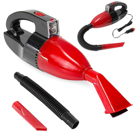 12v car vacuum cleaner with bagless flashlight