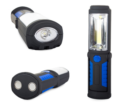 2in1 led cob led flashlight lamp with magnet hook