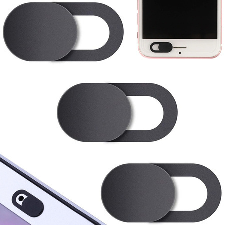 3x cover caps for a laptop camera webcam