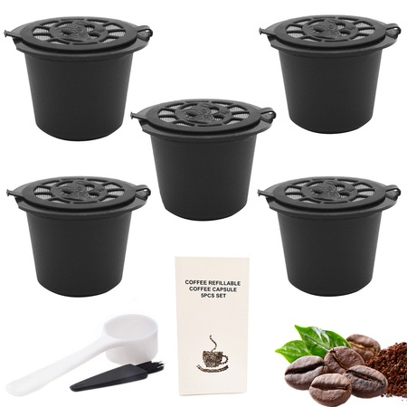 5 x reusable nespresso coffee capsules