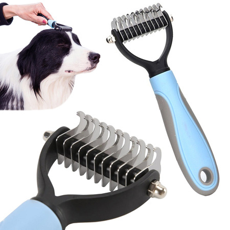 A trimmer scraper brush removes cat dog hair