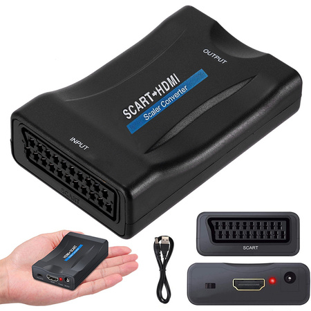 Adapter scart to hdmi  av euro full hd converte