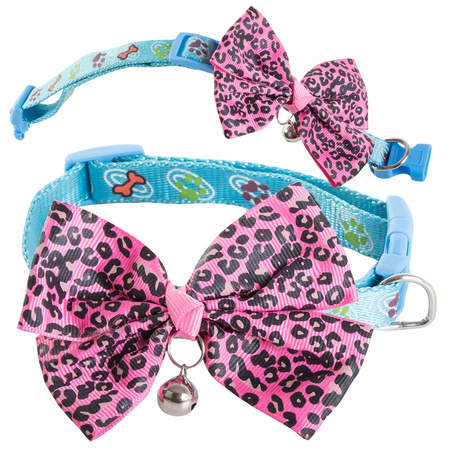 Adjustable cat dog collar with a bell