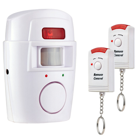 Alarm wireless motion sensor + 2 remote controls 105db