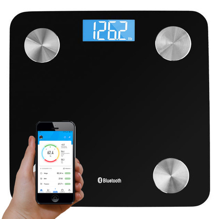 Analytical bluetooth LCD glass bathroom scale