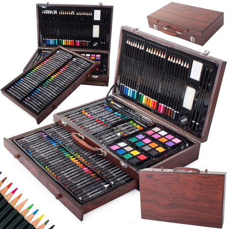 Art set for painting, suitcase wood 143