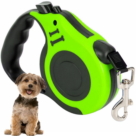 Automatic lanyard for dogs blocking powerful lightweight coil 5m 15kg