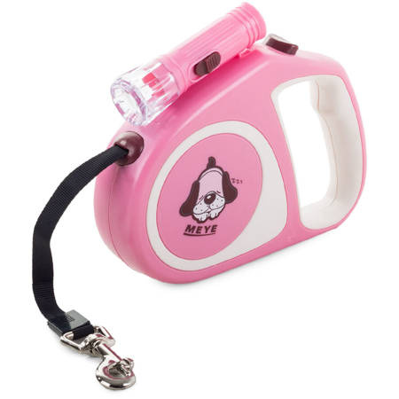 Automatic leash with lock function with led flashlight tape 5m 15kg