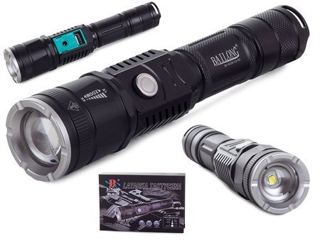 Bailong Flashlight Zoom Led Cree Xm-L3-U3 K128