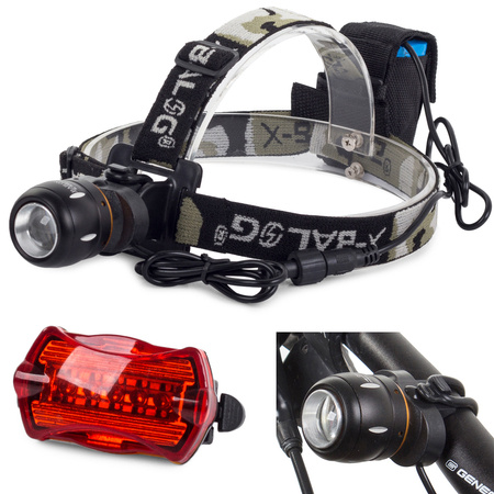 Bailong head torch front cree zoom