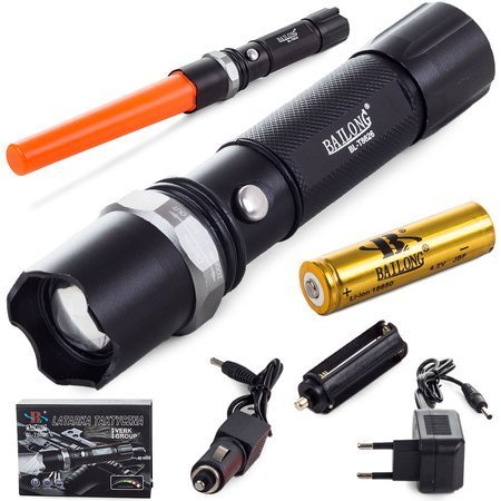 Bailong tactical flashlight zoom xml-t6 batut t8626