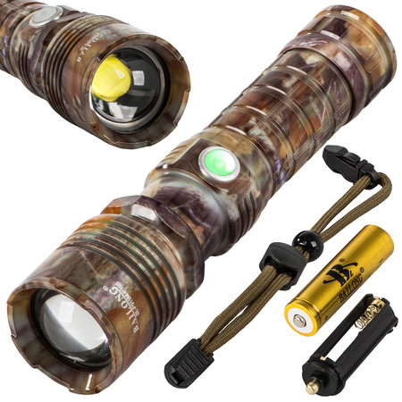 Bailong zoom cree led xhp160 usb tactical torch