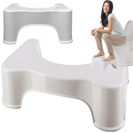 Bathroom footstool toilet white wc foot stool