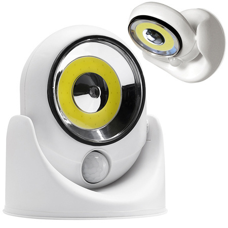 Battery operated cob 360 led light with motion sensor