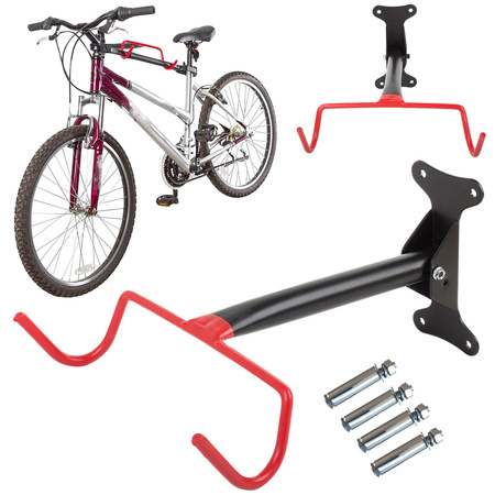 Bicycle rack, wall mount, 2 hooks