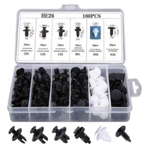 Car pegs set upholstery mounting clips 100 pieces