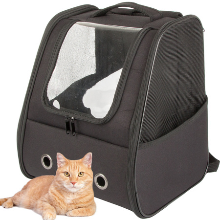 Carrier bag backpack for cat dog rabbit window back ventilated