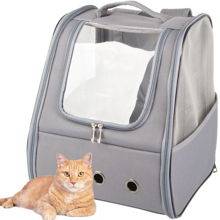 Carrier bag backpack for cat dog rabbit window back ventilated