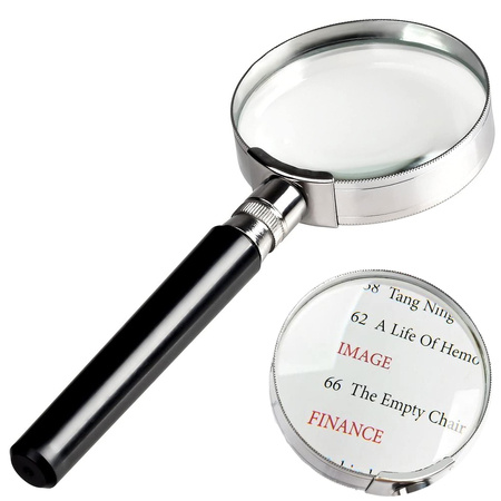 Classic magnifier 100mm metal magnifying glass