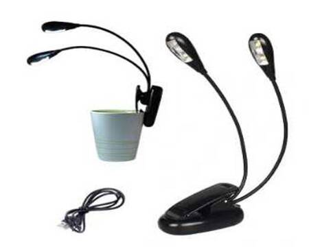 Clip led desk lamp school flexible reading double clip