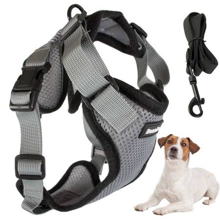 DOG HARNESS S PRESSURE-FREE GREY (100) GAB_A