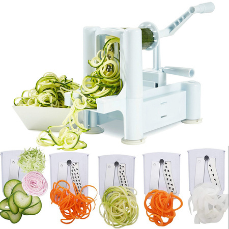 Decorative spiral slicer for vegetables, grater
