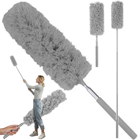 Dirt broom brush telescopic long folding duster