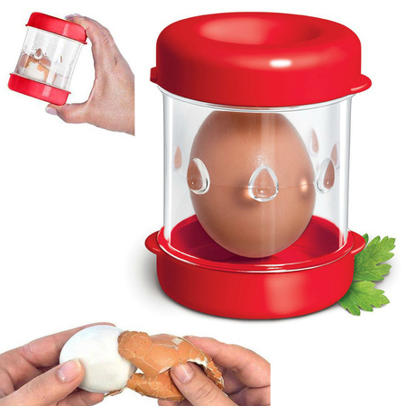 Egg peeler egg shell container