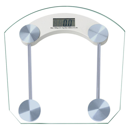Electronic bathroom scale 180 kg glass lcd