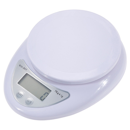 Electronic kitchen scale with 5 kg display